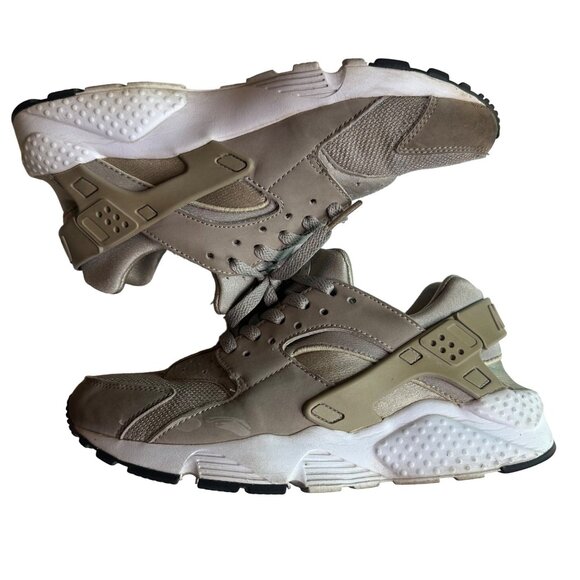 NIKE HUARACHE RUN GS Boys Cobblestone Cobblestone-white-black Youth Size 6.5 - Picture 5 of 7